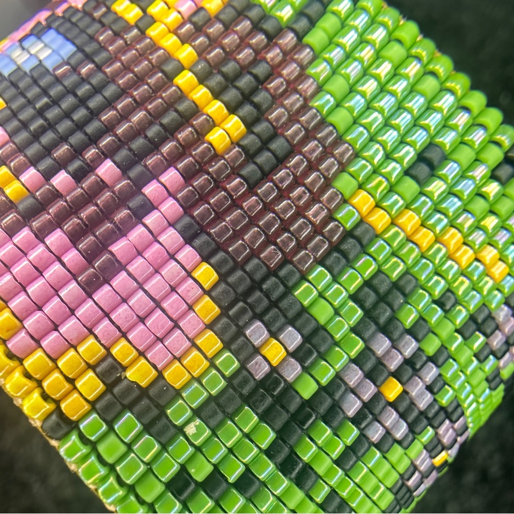 Seed Bead Flower Cuff - Picture 6 of 6